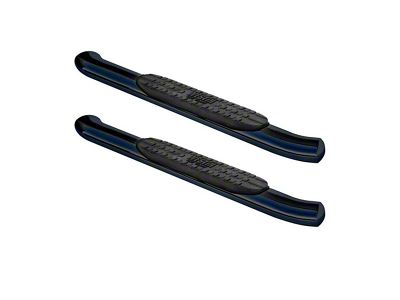 Pro Traxx 4-Inch Oval Side Step Bars; Black (15-19 Silverado 3500 HD Regular Cab)