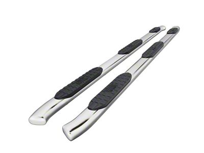 Westin Pro Traxx 5-Inch Wheel-to-Wheel Oval Side Step Bars; Stainless Steel (20-24 Silverado 3500 HD Double Cab w/ 8-Foot Long Box)