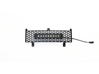 Putco Punch Design Lower Bumper Grille Insert with 10-Inch Luminix Light Bar; Black (15-19 Silverado 3500 HD)