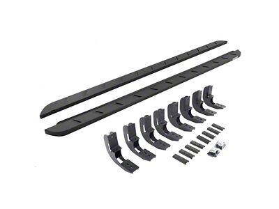 Go Rhino RB10 Slim Running Boards; Textured Black (20-24 Silverado 3500 HD Crew Cab)