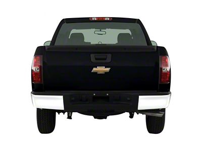 Rear Bumper Cover; Not Pre-Drilled for Backup Sensors; Gloss White (07-14 Silverado 3500 HD)