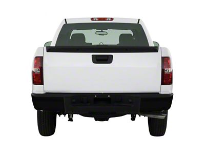 Rear Bumper Cover; Not Pre-Drilled for Backup Sensors; Matte Black (07-14 Silverado 3500 HD)