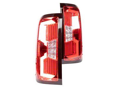 Renegade Series V2 Sequential LED Tail Lights; Chrome Housing; Red Lens (15-19 Silverado 3500 HD w/o Factory LED Tail Lights)
