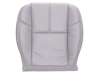 Replacement Bucket Seat Bottom Cover; Driver Side; Light Titanium/Gray Leather (07-14 Silverado 3500 HD w/ Non-Ventilated Seats)