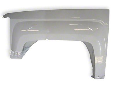 Replacement Aftermarket Fender; Driver Side; White Diamond Pearl (15-19 Silverado 3500 HD)