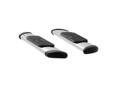 Regal 7-Inch Oval Side Step Bars without Mounting Brackets; Polished Stainless (07-18 6.0L Silverado 3500 HD Regular Cab)