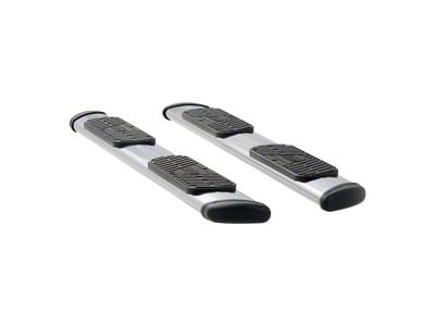 Regal 7-Inch Oval Side Step Bars without Mounting Brackets; Polished Stainless (07-19 6.0L Silverado 3500 HD Crew Cab)