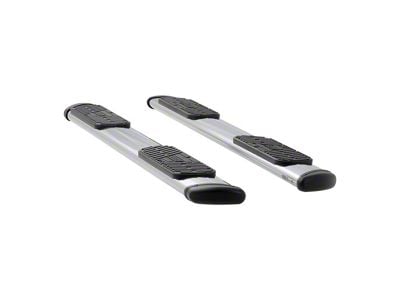 Regal 7-Inch Wheel-to-Wheel Oval Side Step Bars; Polished Stainless (07-19 6.0L Silverado 3500 HD Regular Cab w/ 8-Foot Long Box)