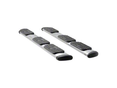 Regal 7-Inch Wheel-to-Wheel Oval Side Step Bars; Polished Stainless (15-18 6.0L Silverado 3500 HD Double Cab w/ 8-Foot Long Box)