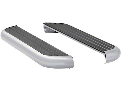 MegaStep 6.50-Inch Running Boards; Rocker Mount; Polished Stainless (15-18 6.0L Silverado 3500 HD Regular Cab)