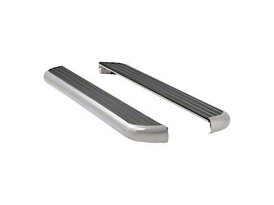 MegaStep 6.50-Inch Running Boards; Rocker Mount; Polished Stainless (07-14 6.0L Silverado 3500 HD Crew Cab)