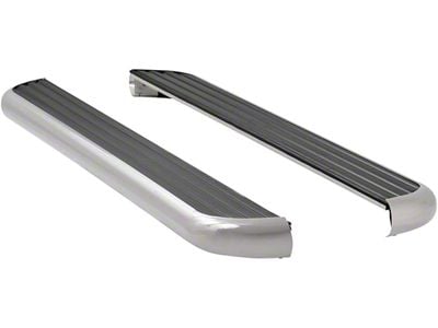 MegaStep 6.50-Inch Running Boards; Rocker Mount; Polished Stainless (15-19 6.0L Silverado 3500 HD Crew Cab)