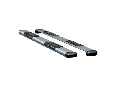 O-Mega II 6-Inch Oval Side Step Bars without Mounting Brackets; Silver (07-18 6.0L Silverado 3500 HD Regular Cab w/ 8-Foot Long Box, 07-24 6.0L Silverado 3500 HD Crew Cab)