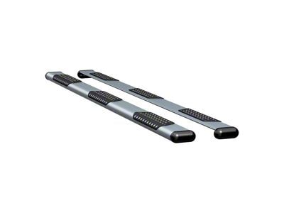 O-Mega II 6-Inch Oval Side Step Bars without Mounting Brackets; Silver (07-18 6.0L Silverado 3500 HD Extended/Double Cab w/ 8-Foot Long Box; 11-19 6.0L Silverado 3500 HD Crew Cab w/ 6.50-Foot Standard Box)