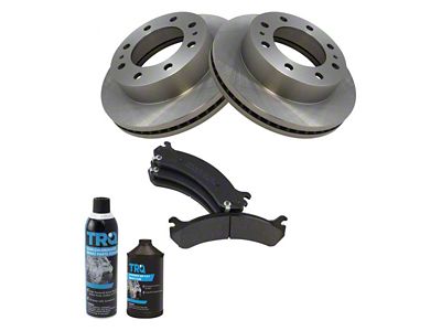 Semi-Metallic 8-Lug Brake Rotor and Pad Kit; Front (07-10 Silverado 3500 HD)