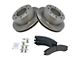 Semi-Metallic 8-Lug Brake Rotor and Pad Kit; Rear (11-19 Silverado 3500 HD)