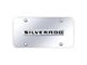 Silverado License Plate; Chrome on Chrome (Universal; Some Adaptation May Be Required)