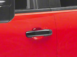 Chrome Delete Smart Key Door Handle Covers; Gloss Black (20-25 Silverado 3500 HD)