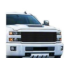 Stainless Steel Billet Upper Replacement Grille; Black (15-19 Silverado 3500 HD)