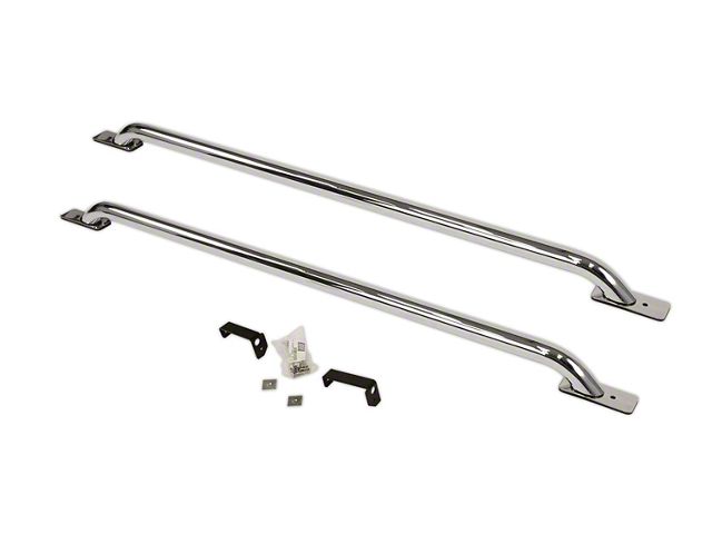 Go Rhino Stake Pocket Bed Rails; Chrome (15-19 Silverado 3500 HD)