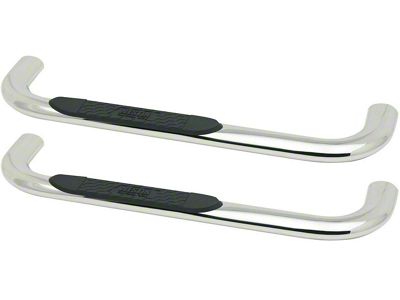 Platinum 4-Inch Oval Side Step Bars; Stainless Steel (07-14 Silverado 3500 HD Regular Cab)