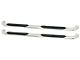 Platinum 4-Inch Oval Side Step Bars; Stainless Steel (07-14 Silverado 3500 HD Crew Cab)