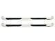 Platinum 4-Inch Oval Side Step Bars; Stainless Steel (07-14 Silverado 3500 HD Crew Cab)