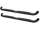 Platinum 4-Inch Oval Side Step Bars; Black (07-14 Silverado 3500 HD Crew Cab)