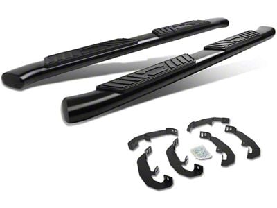 5-Inch Nerf Side Step Bars; Black (20-25 Silverado 3500 HD Double Cab)