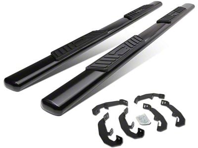 5-Inch Nerf Side Step Bars; Black (20-25 Silverado 3500 HD Double Cab)