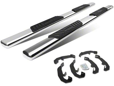 5-Inch Nerf Side Step Bars; Stainless Steel (20-25 Silverado 3500 HD Double Cab)