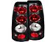 Tail Lights; Black Housing; Clear Lens (01-02 Silverado 3500 HD SRW)