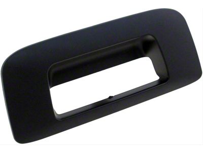 Tailgate Handle Bezel; Smooth Black; Without Keyhole (07-14 Silverado 3500 HD)