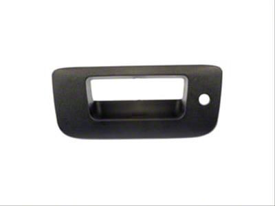 Tailgate Handle Bezel; Textured Black; With Keyhole (07-14 Silverado 3500 HD)