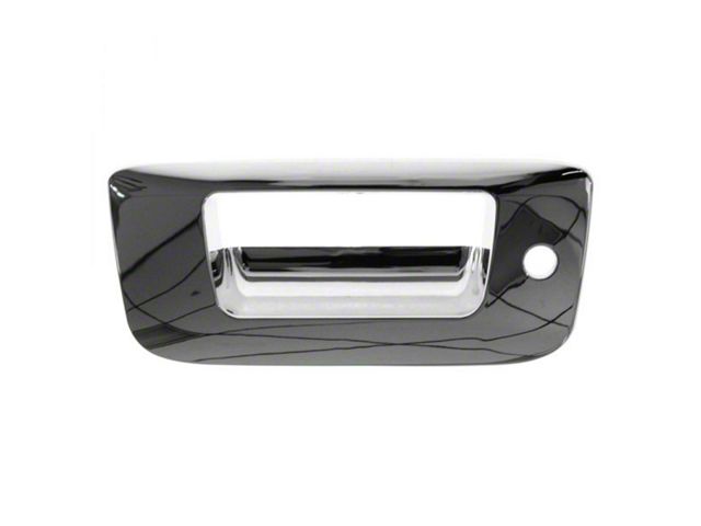 Tailgate Handle Bezel with Lock Provision; Chrome (07-14 Silverado 3500 HD)