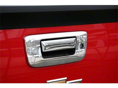 Putco Tailgate Handle Cover with Keyhole Opening; Chrome (07-14 Silverado 3500 HD)