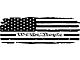 Tailgate Tattered We The People Flag Decal; Gloss Black (07-24 Silverado 3500 HD)