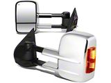 Towing Mirror; Powered; Heated; Amber Signal; Chrome; Pair (08-12 Silverado 3500 HD)