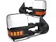 Towing Mirror; Manual; Amber LED Signal; Chrome; Pair (07-14 Silverado 3500 HD)