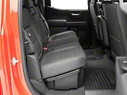 Underseat Storage with Lockable Lid; Black (20-24 Silverado 3500 HD Crew Cab)