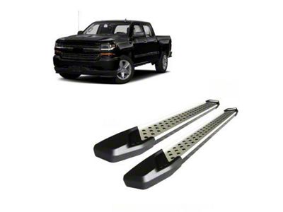 Vortex Running Boards; Aluminum (07-19 Silverado 3500 HD Crew Cab)