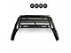 Warrior Roll Bar with 5.30-Inch Black Round Flood LED Lights; Black (07-24 Silverado 3500 HD)