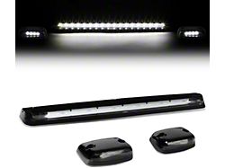 White LED Cab Roof Lights; Black (07-14 Silverado 3500 HD)