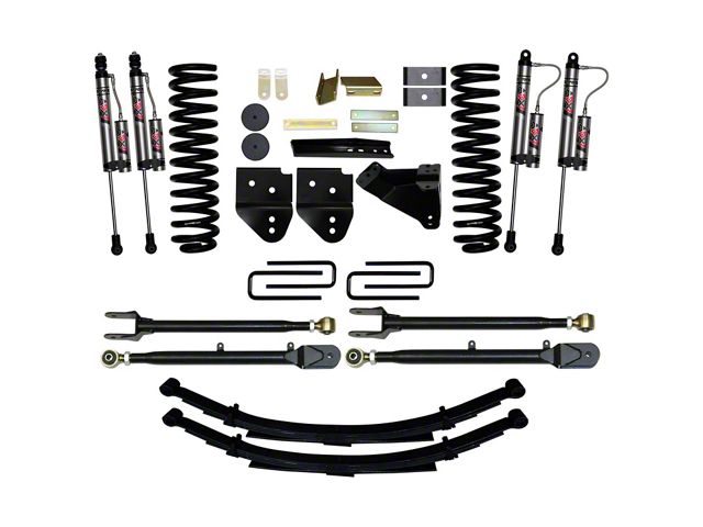 SkyJacker 4-Inch 4-Link Suspension Lift Kit with Rear Leaf Springs and ADX 2.0 Remote Reservoir Shocks (11-16 4WD 6.2L F-250 Super Duty)