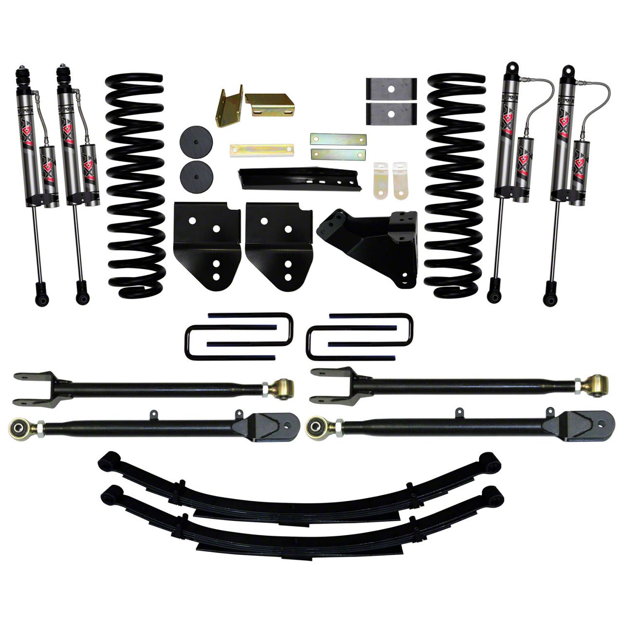 SkyJacker F-250 Super Duty 4-Inch 4-Link Suspension Lift Kit with Rear ...