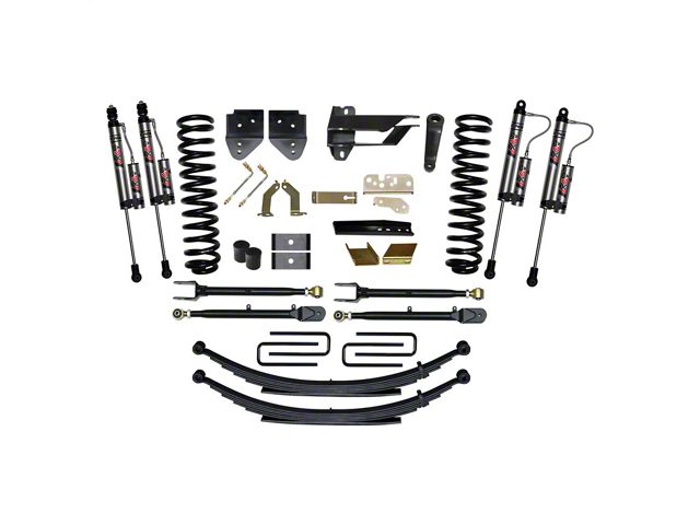 SkyJacker 6-Inch 4-Link Suspension Lift Kit with ADX 2.0 Remote Reservoir Monotube Shocks (17-22 4WD 6.2L, 7.3L F-250 Super Duty w/o Tremor Package)