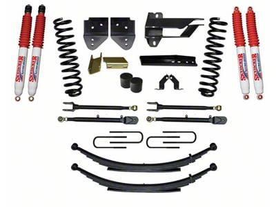 SkyJacker 4-Inch Suspension Lift Kit with 4-Link Conversion, Rear Leaf Springs and Nitro Shocks (17-22 4WD 6.7L Powerstroke F-350 Super Duty)