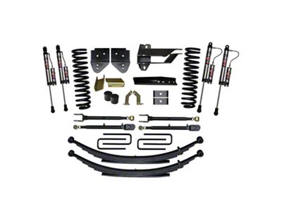 SkyJacker 4-Inch 4-Link Suspension Lift Kit with ADX 2.0 Remote Reservoir Monotube Shocks (17-22 4WD 6.2L, 7.3L F-350 Super Duty w/o Tremor Package)