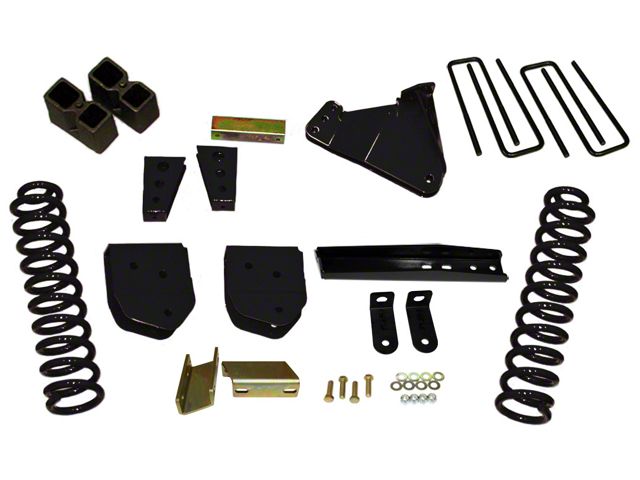 SkyJacker 4-Inch Suspension Lift Kit with Black MAX Shocks (11-16 6.2L 4WD F-350 Super Duty)