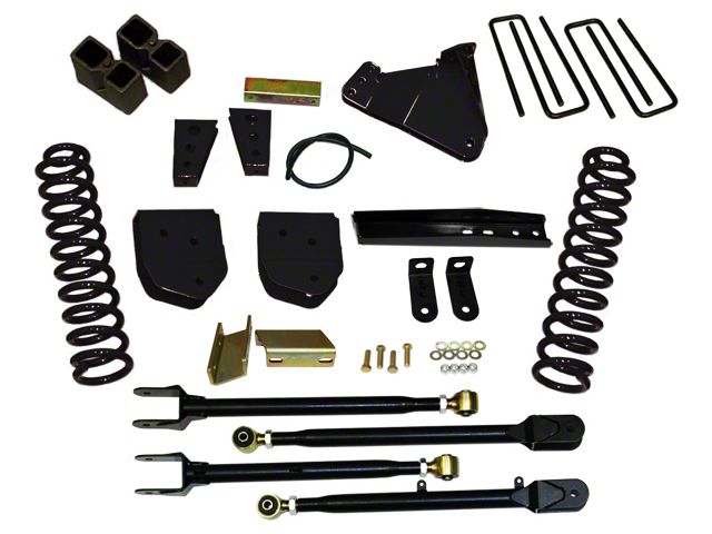 SkyJacker 6-Inch Suspension Lift Kit with 4-Link Conversion and Black MAX Shocks (11-16 4WD 6.2L F-350 Super Duty)